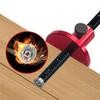 Woodworking Scriber with Dual Scale Adjustable Mortise Marker Aluminum Alloy Wear-resistant Scriber for Precision Marking