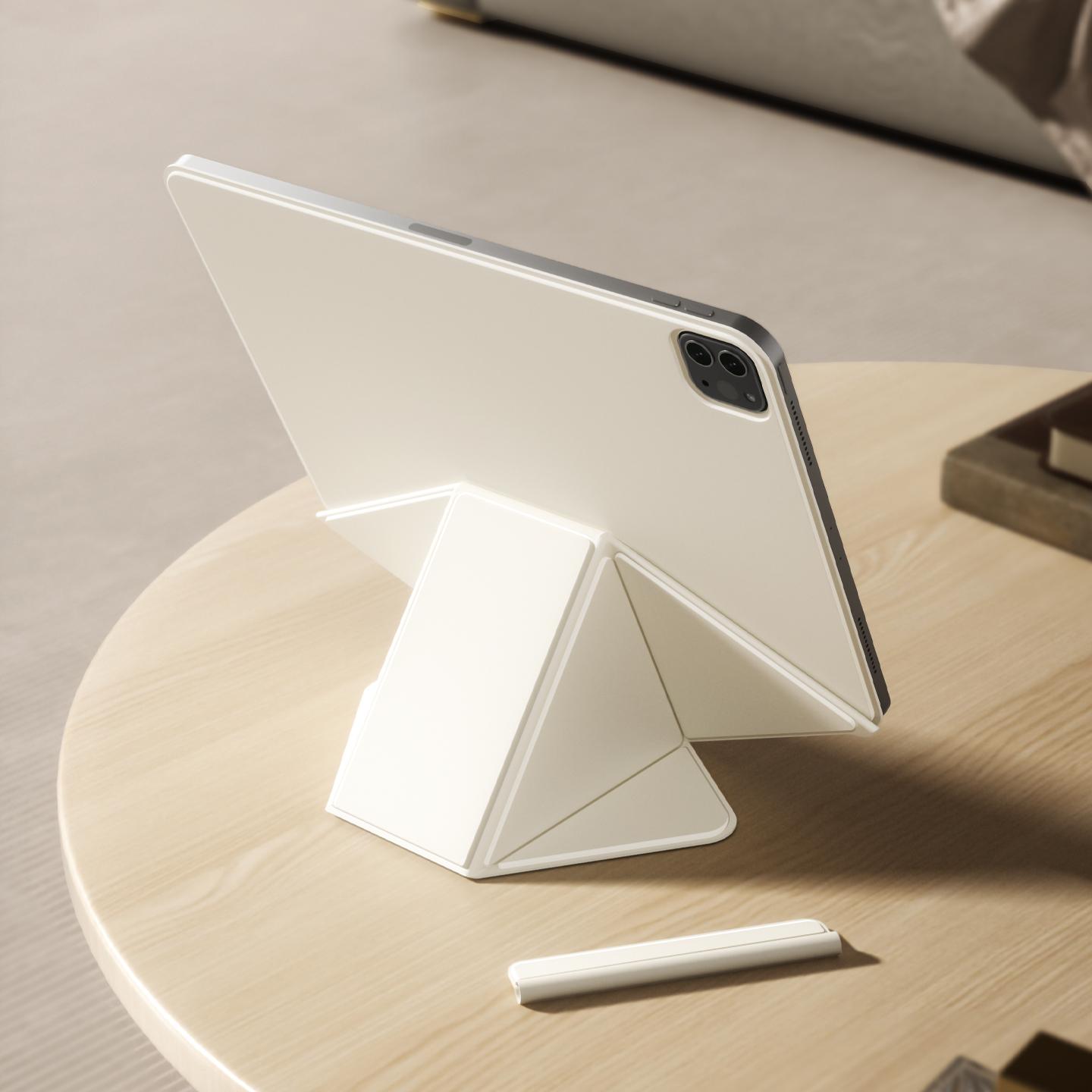 Étui folio dynamique pour iPad Pro 13 11 Étui M5 M4 Funda Étui pour iPad Air 13 11 Couverture 11e/10e Génération Couverture Mini A17 6 Pro 12.9 iPad 10th Gen beige