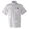Sinacova Men's King Size Short Sleeve Polo Shirt, Cotton and Polyester, Moisture-Wicking, Quick-Drying, Crazy Print, Gray, 24150526