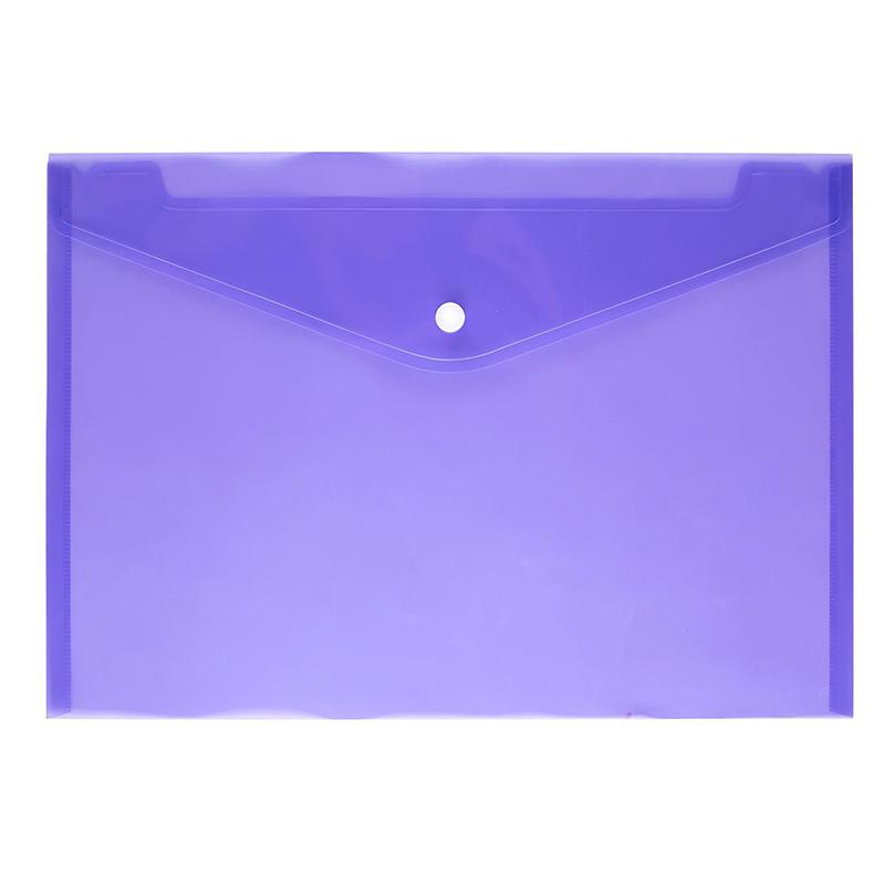 A4 Clear Document Bag Paper File Folder Stationery School Office Letter Envelope Folder Translucent Case PP 6 Candy Colors