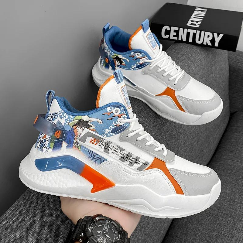 Fashion Men Sneakers Spring Breathable Basketball Shoes Outdoor Non Slip Wear-resistant Running Sports Shoes Casual Shoe Tenis Masculino