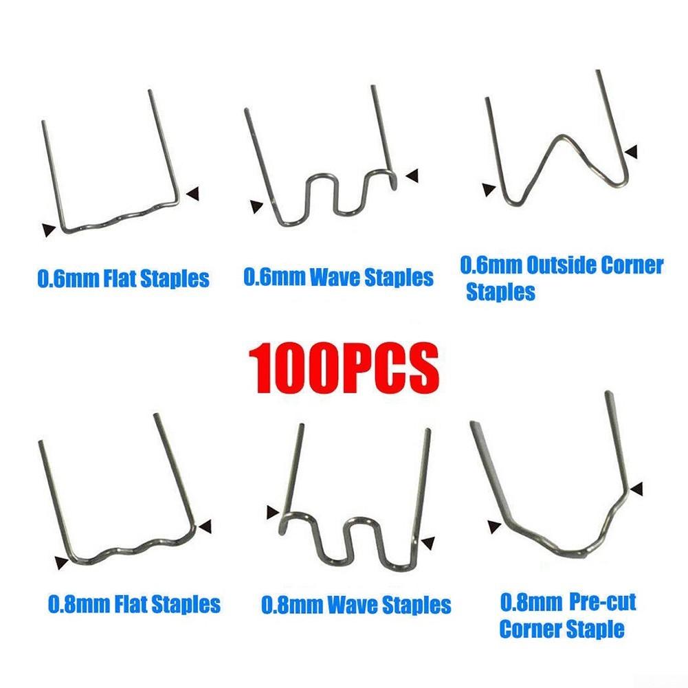 Punti per Cucitrice a Caldo 0.6/0.8mm Chiodo per Saldatura 100pz Per Kit Paraurti Auto