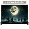 Background banner 1 piece a gloomy cemetery decorated with background fabric wall panels under the moonlight.zyc