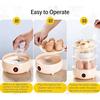 Electric Egg Steamer Compartment Cooker With Auto Shut Off For Perfect Hard Soft Boiled Eggs Kitchen Tool Power Protection for Breakfast