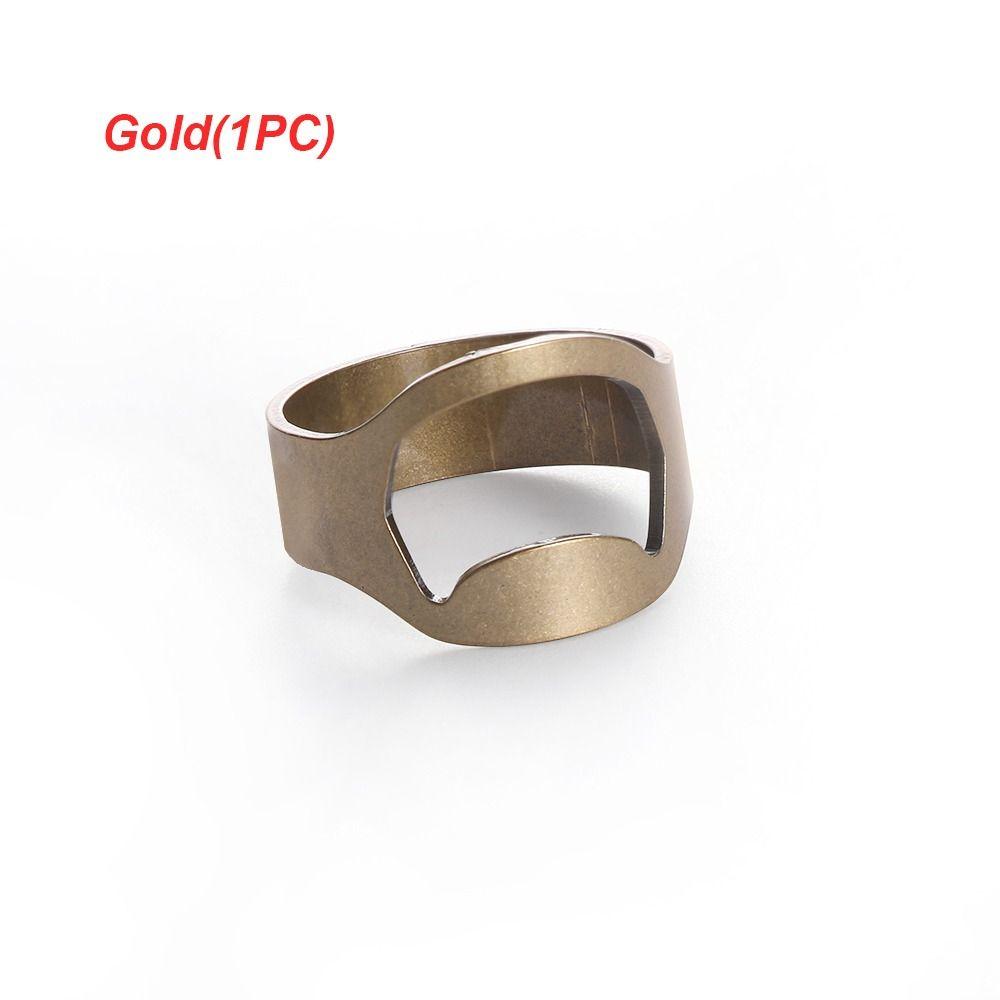 

Silver Stainless Steel Home & Living Beer Bottles Opener Gadgets Finger Ring Openers Kitchen Tool Gold(1PC)