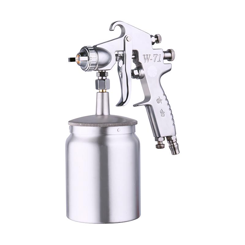 Jiyou W77 High Atomization Spray Gun for Car and Latex Paint, Large Caliber, Top and Bottom Cup Pneumatic Application
