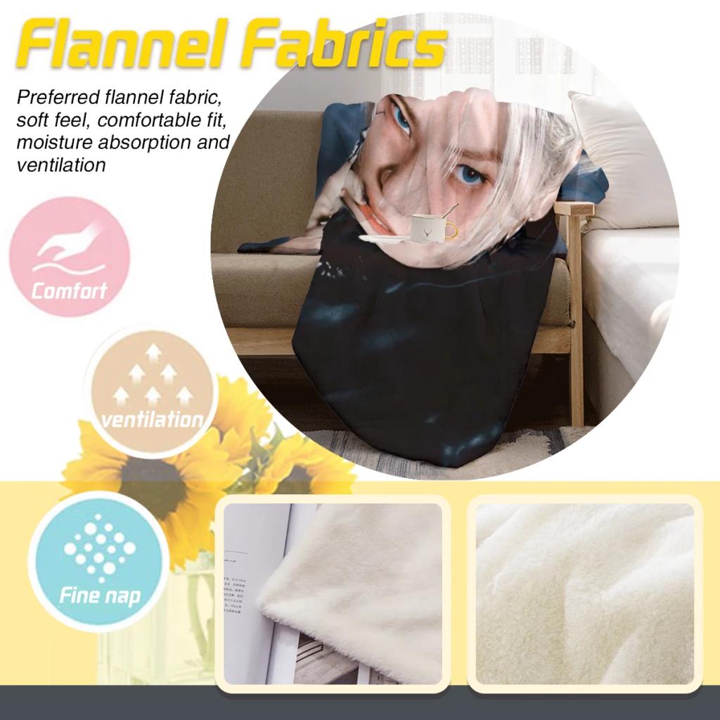 Hot-KPOP-Like-Stray-K-Kids Fashion Blanket Printed Throw Blanket Plush Fluffy Flanne Soft Throws for Sofa Couch and Bed