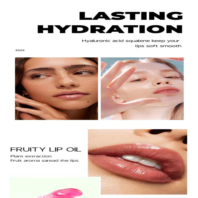 Lucidalabbra Fruttato Lucido e Acquoso Gel Trasparente per Labbra Lucidalabbra Idratante per Labbra Trucco Labbra Donna