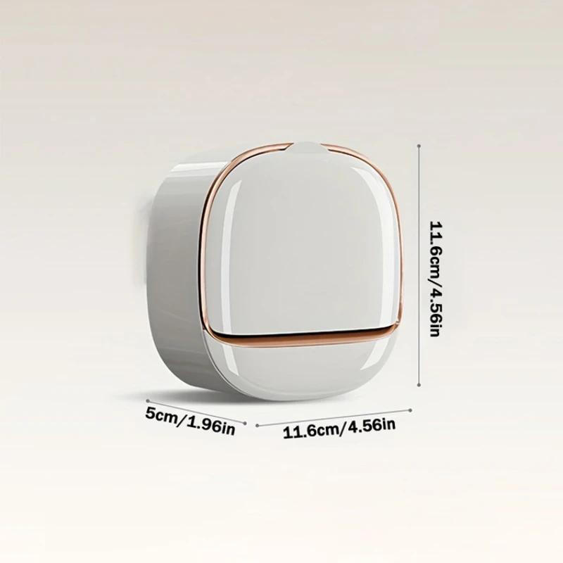 1pc Exquisite Luxury Drain Soap Box Wall Mounted Non Perforated Soap Holder Drain with Lid Laundry Soap Storage Box