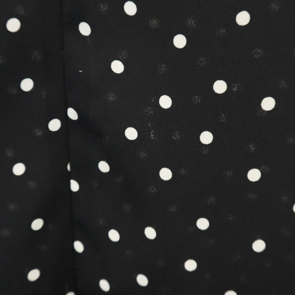 NARACAMICIE Made In Japan Dot Pattern French Sleeve V Neck Blouse 1 Black Women Used