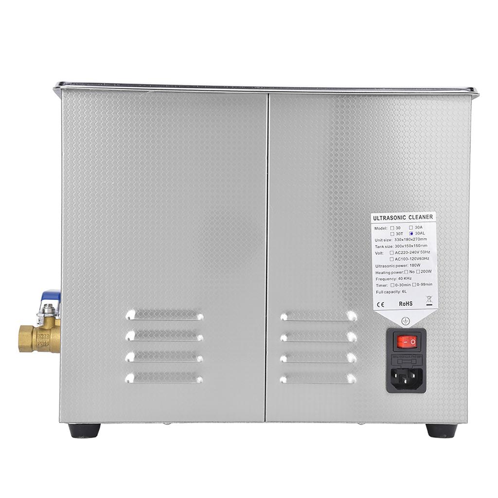 6L Digital Ultrasonic Cleaner Industria Power Temperature Adjustable Laboratory Cleaning Supplies 40