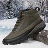 TUINANLE Men's High Top Casual Hiking Shoes - Autumn/Winter Wear-Resistant Trendy Sports Footwear Plush Boots