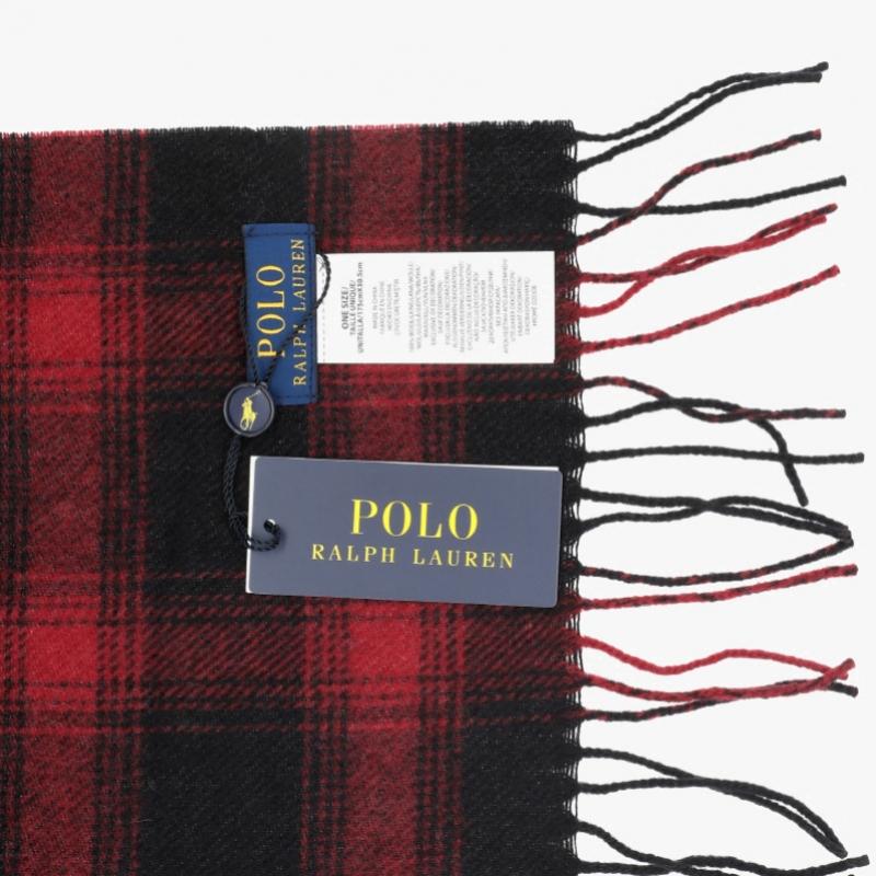 Polo Ralph Lauren Holiday Bear Plaid Check Fringe Muffler Pc1456 001