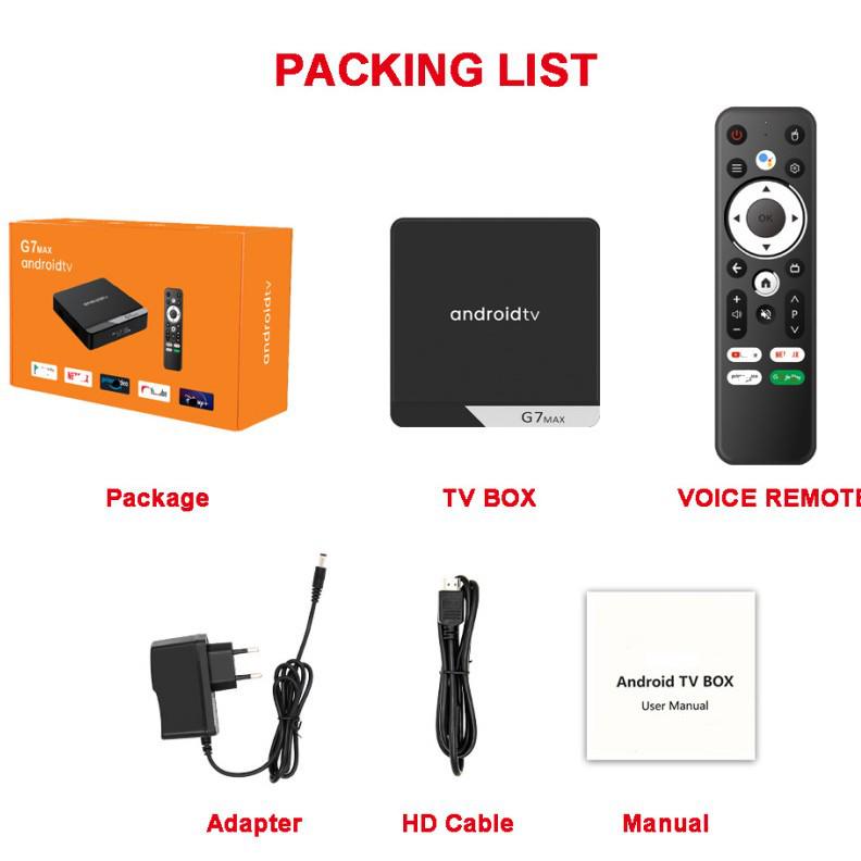 Ultra HD G7Max Set Üstü Kutusu: H313 Android 14, WiFi6