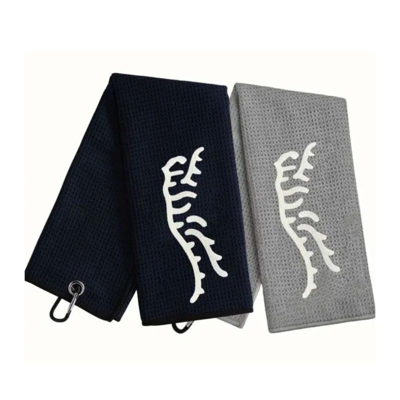 Microfiber Waffles Pattern Golf Towels Convenient Golf Cleaning Towel Sports Fishing Golf Bag Towel Golf Accessories