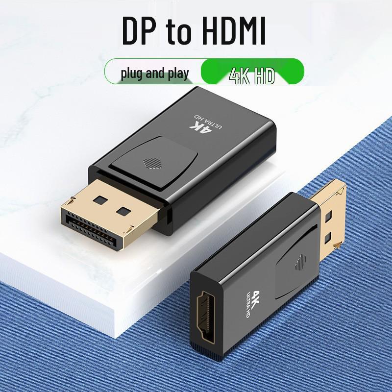 4K DP to HDMI Adapter: Connects DP to HDMI for Monitors and Projectors