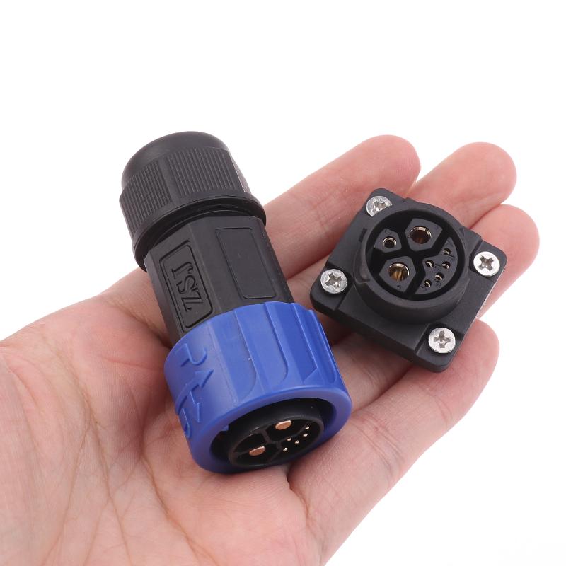 1Pcs 50A Energy Lithium Electric Bicycle Male Female Charging Port M23 2+1+5 Battery Connector Motorcycle Charger Plug Socket