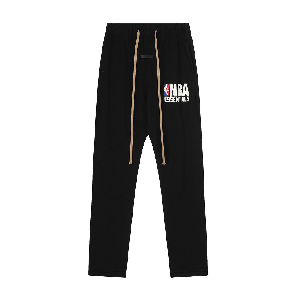 538 Unisex Fear Of God Essentials Pantaloni della tuta con stampa di lettere Gamba dritta larga Coulisse Pantaloni jogger Streetwear Pantaloni casual per uomo donna