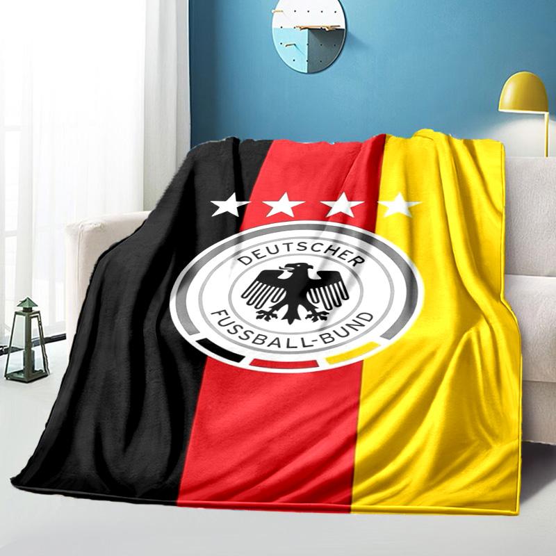 German Football Emblem Printed Throws Blanket Soft Flannel Blankets for Couch Bed Gifts for Men Women Picnic blanket Christmas gifts