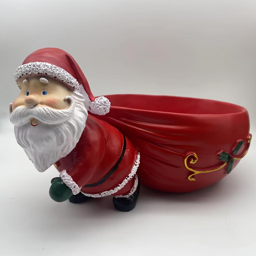 1pc of Santa Claus Fruit Plate, a Small Decorative Item for Home Entrance Shoe Cabinet Storage, Resin Decoration for Living Room And Bedroom