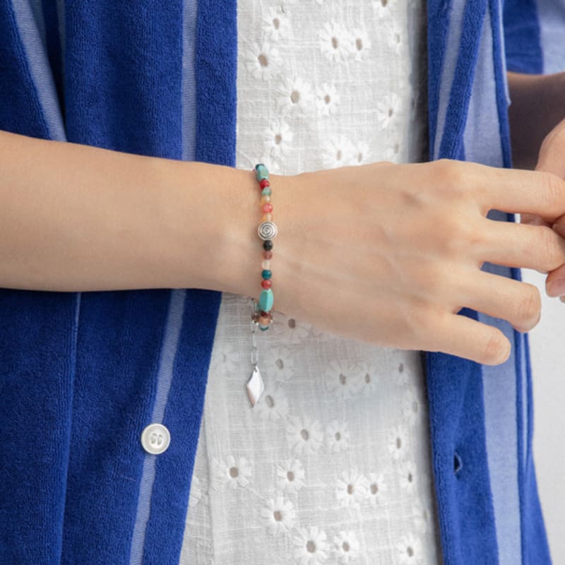 LingerPiece [Unisex] Ethnic color gemstone bracelet