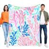 Colorful Coral Pattern Blanket Soft and Cozy Throw for Home Decor Lightweight Beach Vibes Perfect Gift for Friends and Family