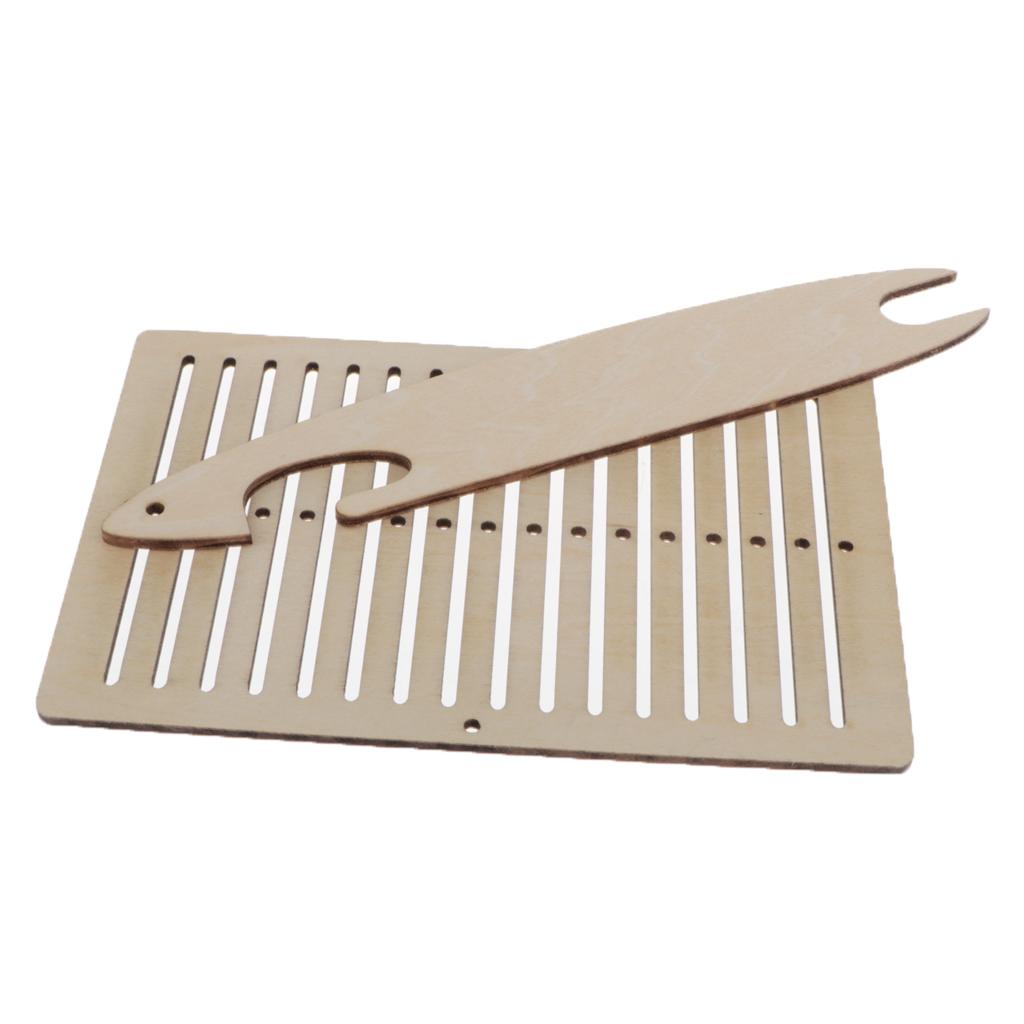 Multipurpose Wooden Loom Weaving Kit for Beginners Embroidery Knitting Shuttle Machine DIY Craft Sewing Projects