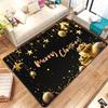 Black Gold Christmas Star Gift Box Crystal Velvet Rug Elegant Holiday Decor Living Room Floor Mat Xmas Party Theme Carpet