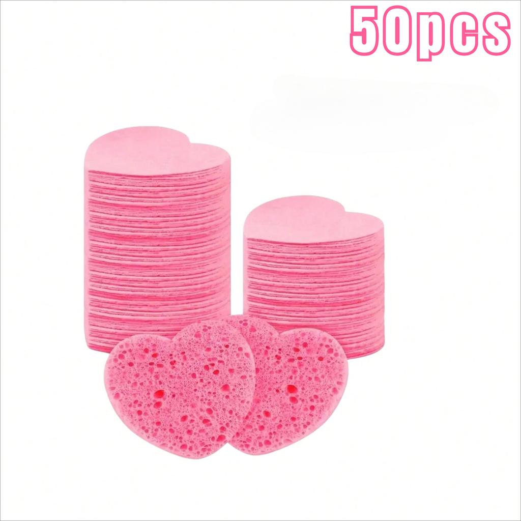 10-100PCS Compress Face Wash Puff Natural Wood Pulp Sponge Face Wash Puff Foaming Face Puff Cosmetic Puff Face Cleansing Sponge