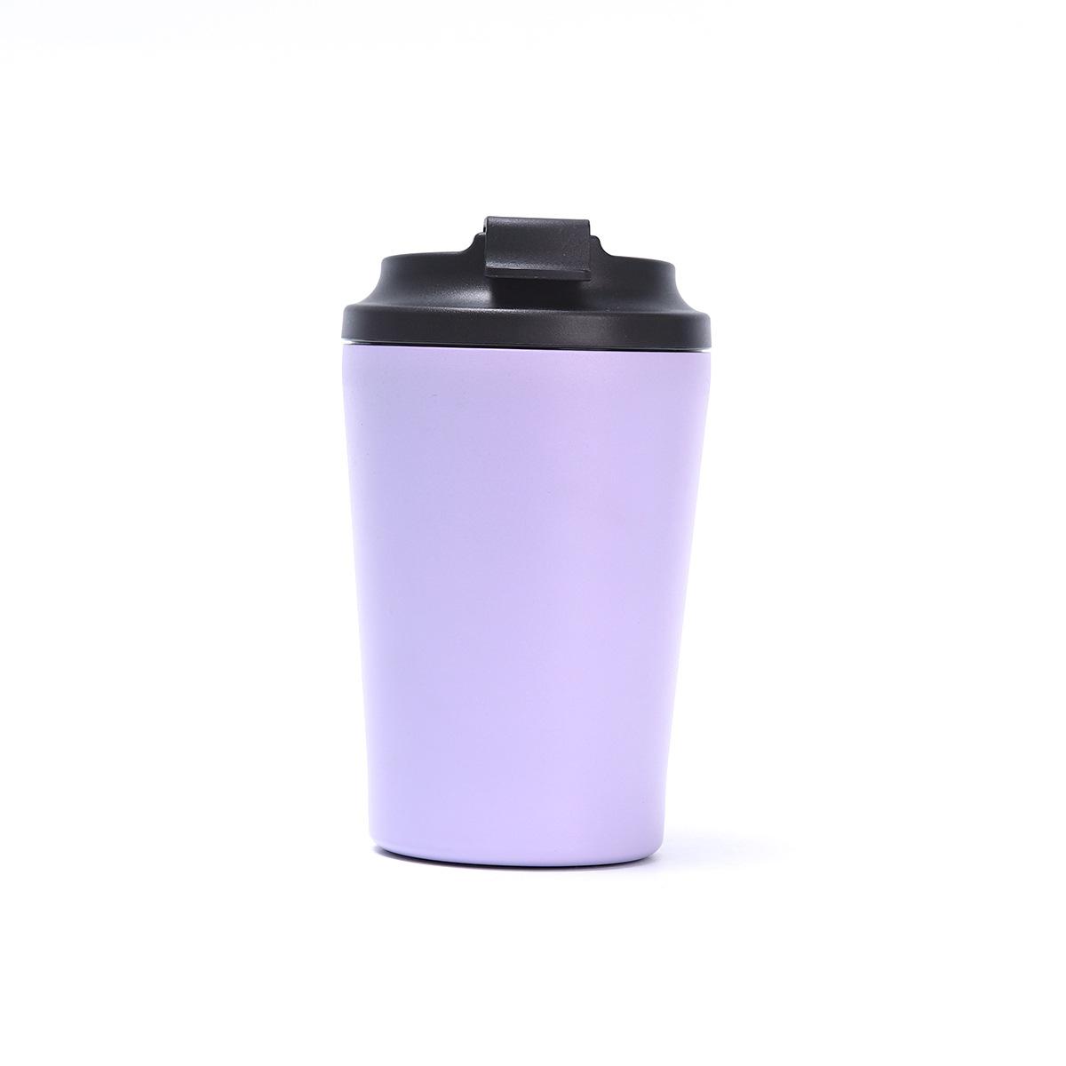 

12oz Milk Cup with Scale, Portable Travel Coffee Mug, Stainless Steel Insulated Water Cup for Business and Office Use 12oz фиолетовый