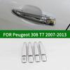 For Peugeot 308 SW T7 2007-2013 Accessory Chrome Silver Car Door Handle Covers Trim 2008 2009 2010 2011 2012