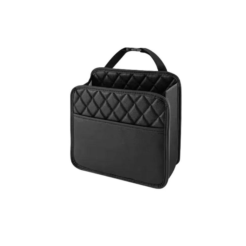 Waterproof PU Leather Universal Car Seat Back Storage Organizer Multi-Pocket Design Equipped with Tissue Cup Garbage Holders
