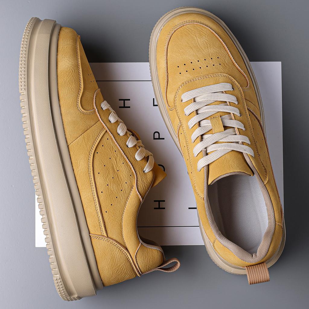 Men Thick Sole Height Increasing Board Sneakers Casual Walking Shoes for School Commuting Travel Streetwear and Everyday Wear Sizes 38-44