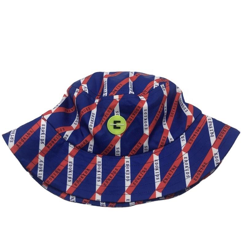 Custom Rubber Patch Logo 100% Cotton Four Seasons Unisex Bucket Hat High Quality Silk Screen Printed Casual Outdoor Travel