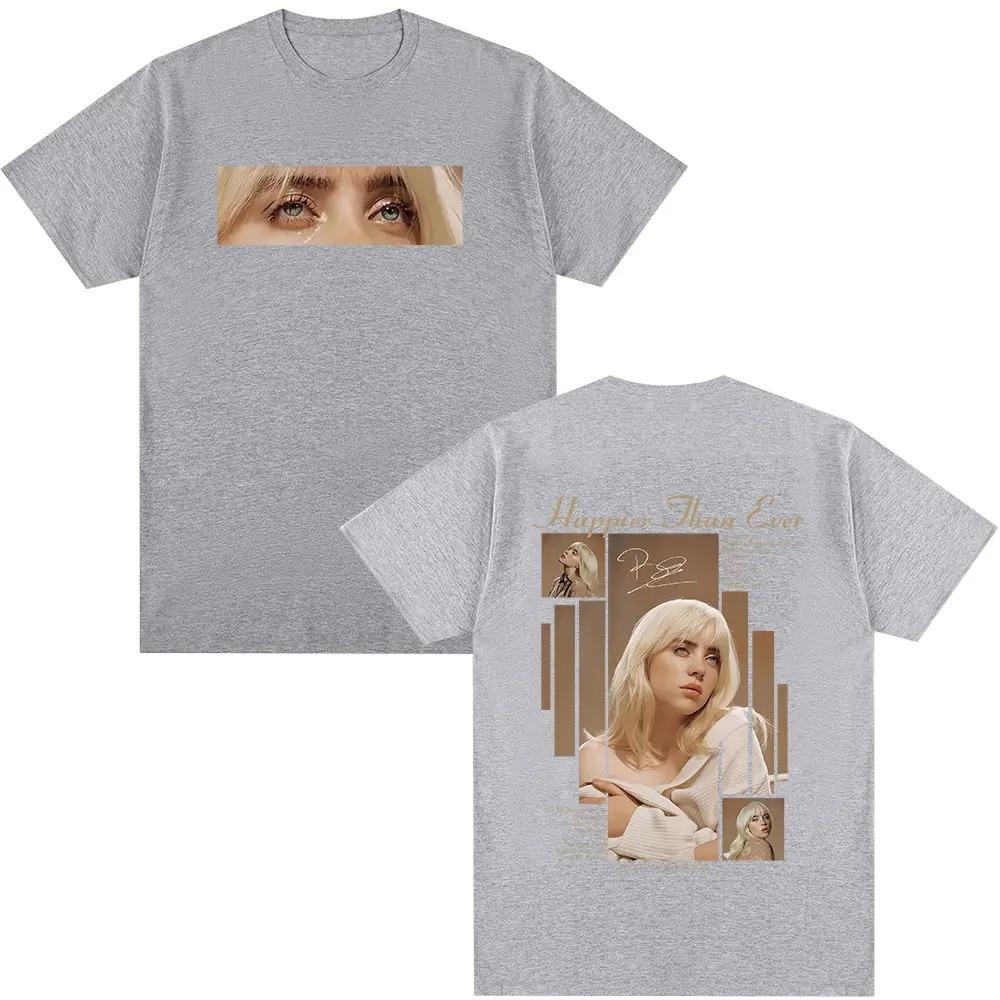 Billie Eilish Hit Me Hard and Soft Album Poster Graphic Print TShirts Men Women Fashion Cotton Tees Y2k Fashion Oversized Tops