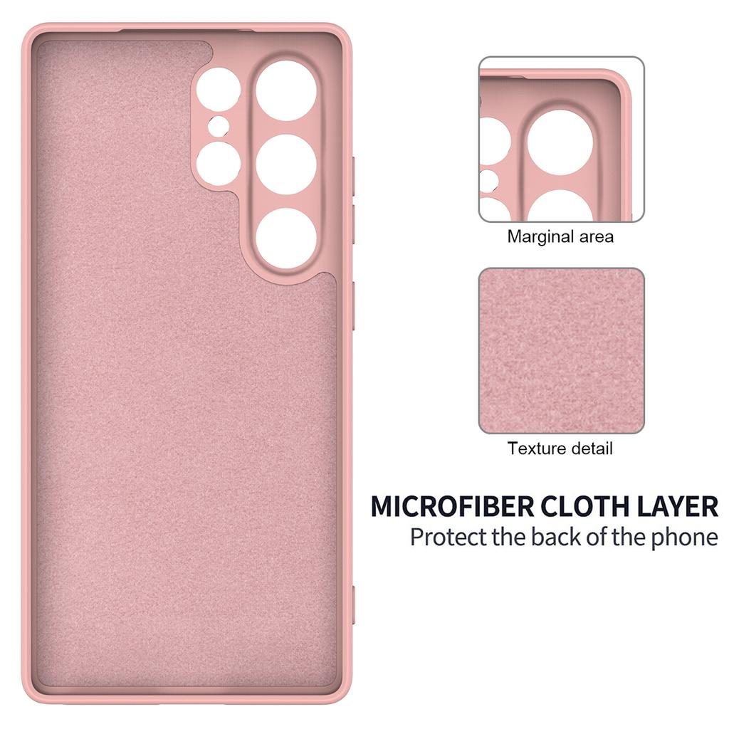 For Samsung Galaxy S25 Ultra Case Liquid Silicone Anti-Scratch Phone Cover with Hand Strap