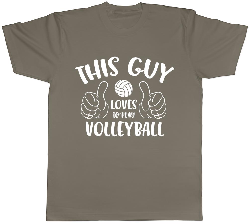 This Guy Loves to Play Volleyball Unisexs TShirt