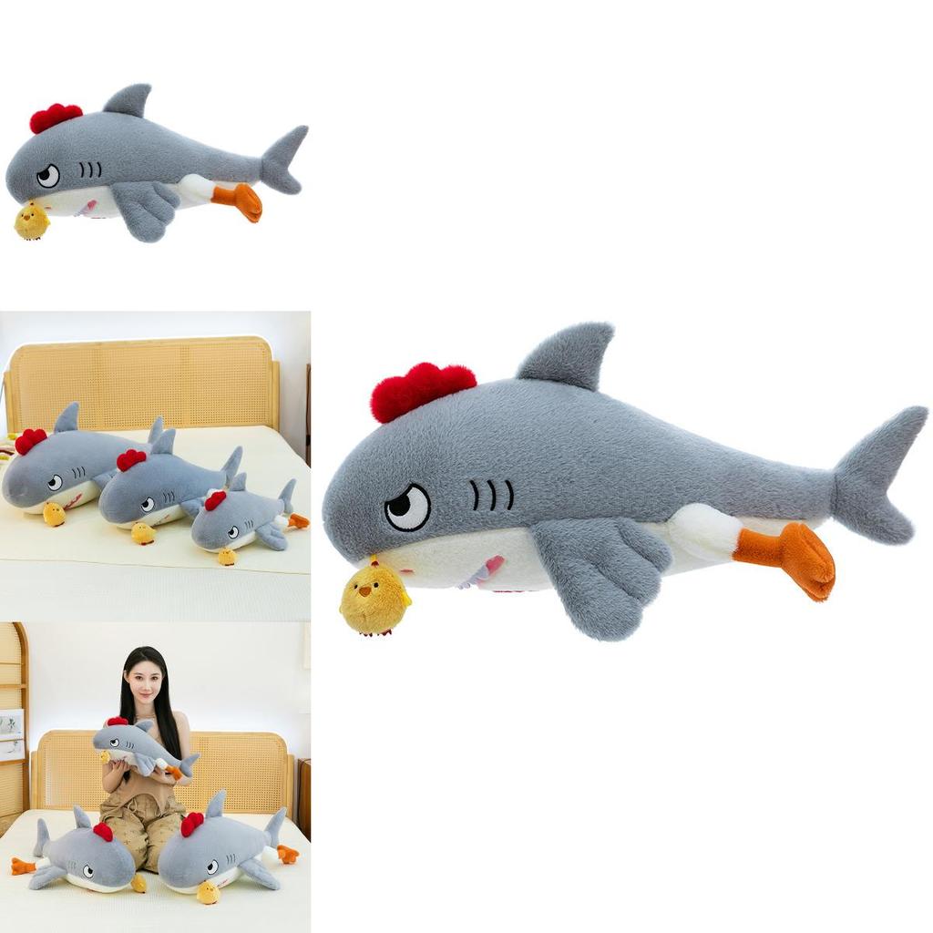 Shark Chicken Plush Toy Soft Stuffed Animal Gift For Kids And Teens