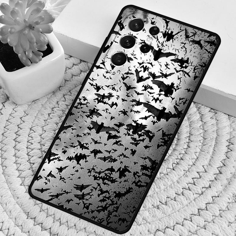 Vampire Bats Full Moon Halloween Soft Phone Case For Samsung Galaxy Note 10 Pro S26 S25 S24 S23 S22 Ultra Plus S21 FE S20 Cover