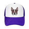 Denim-Kappe, Boston Terrier-Hund, Baseball-Dad-Cap, klassisch gewaschen, 100 % Baumwolle, verstellbar, lässig, Sport, für Unisex, Damen, Mütze