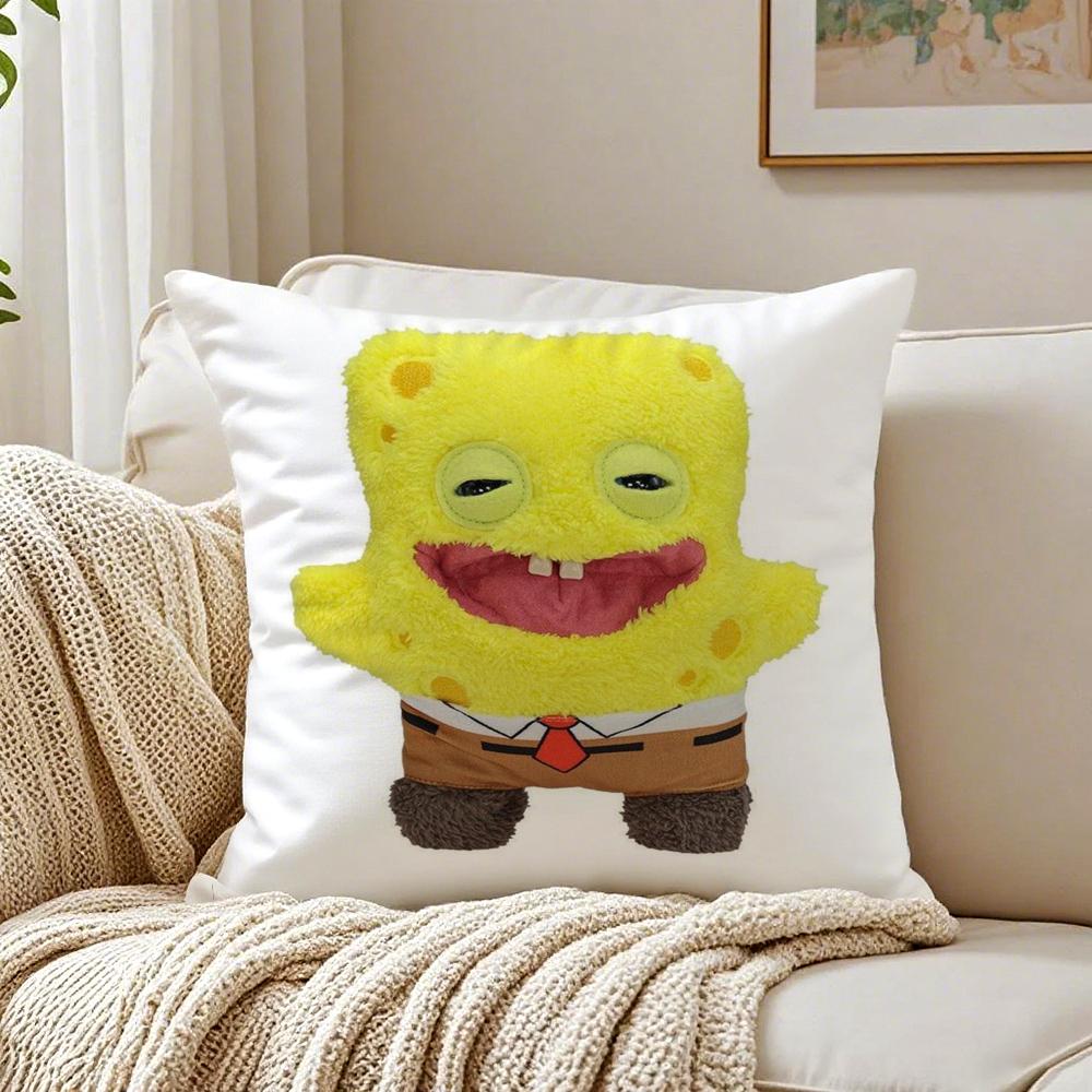 Weird Unique Toy FFuggler DDolls Cushion Cover Linen Pillowcase Soft for Sofa Bed Home Room Decor