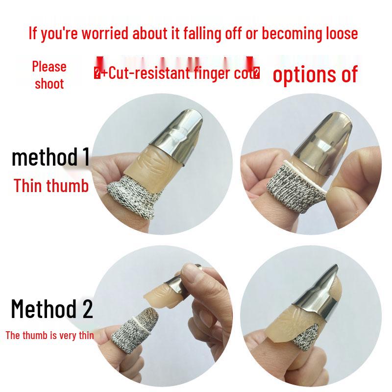 Stainless Steel Multifunctional Thumb Knife and Fingernail Protector