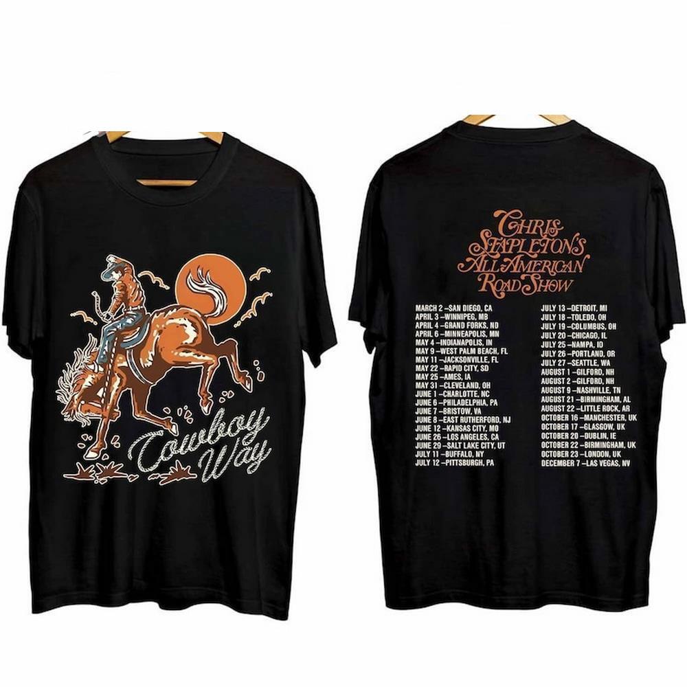 

All American Road Show 2024 Tour Shirt Chris Stapleton Tour 2024 T shirt. Unisex T-Shirt S
