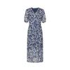 JUZUI Elegant Light Mature Wind Mesh Waist Floral Dress 2025 Summer New Style