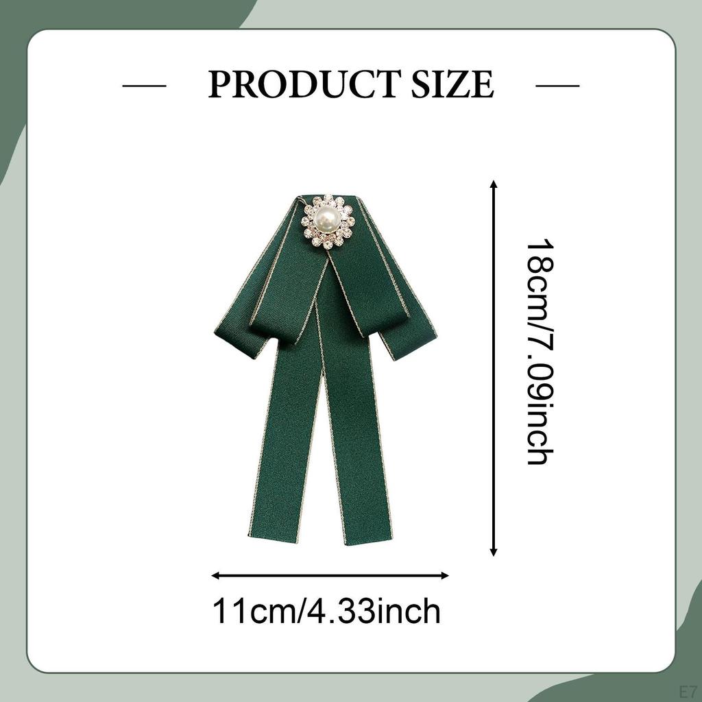 Ladies Bow Tie Brooch Gift, Elegant, Bowknot Collar Clothing Accessory for Dress Blouse Shirt