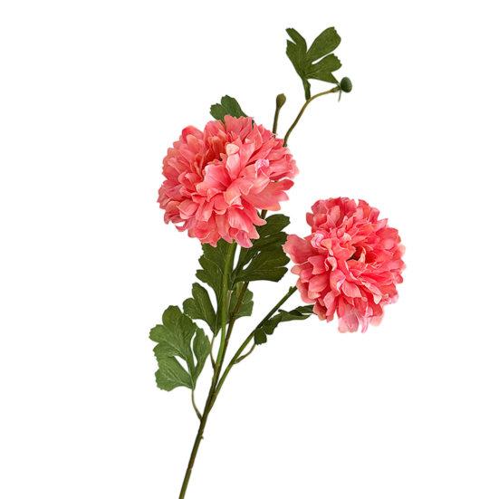 Искусственный цветок пиона с 2 головками, 30 дюймов, реалистичный искусственный цветок пиона для вазы, флористическая композиция из искусственного шелка для центрального украшения свадьбы арбуз красный