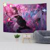 Needy Girl Overdose Ame Angel Tapestry Pink Purple Glitch Y2K Anime Wall Hanging Bedroom Otaku E-girl Aesthetic Decor