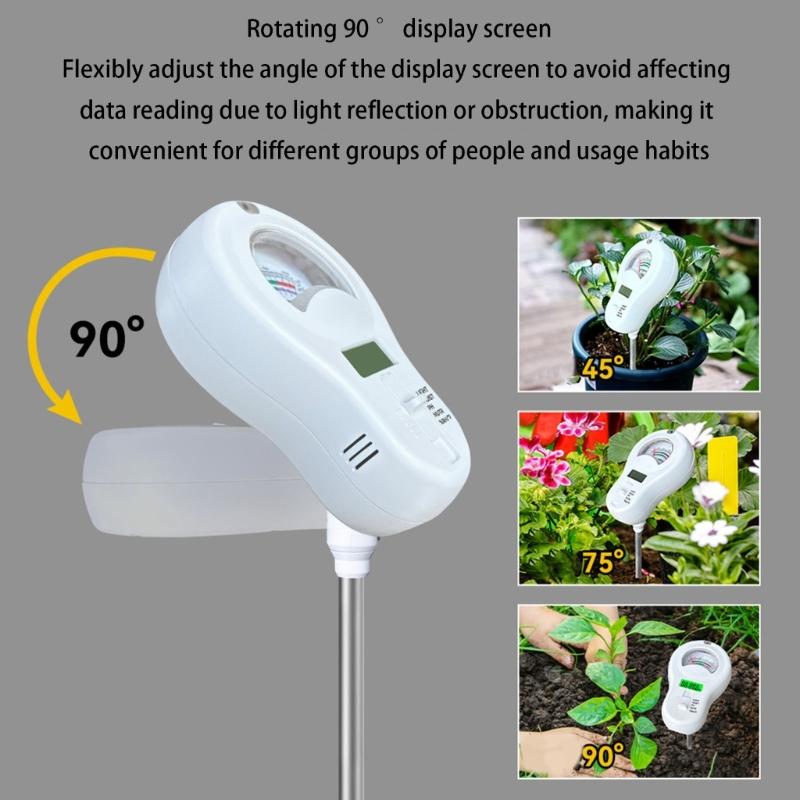 Professional Soil Analysis Set With 3 Exchangeable Testing Stakes Evaluates Moisture Acidity Level Nutrients And Surrounding Environment