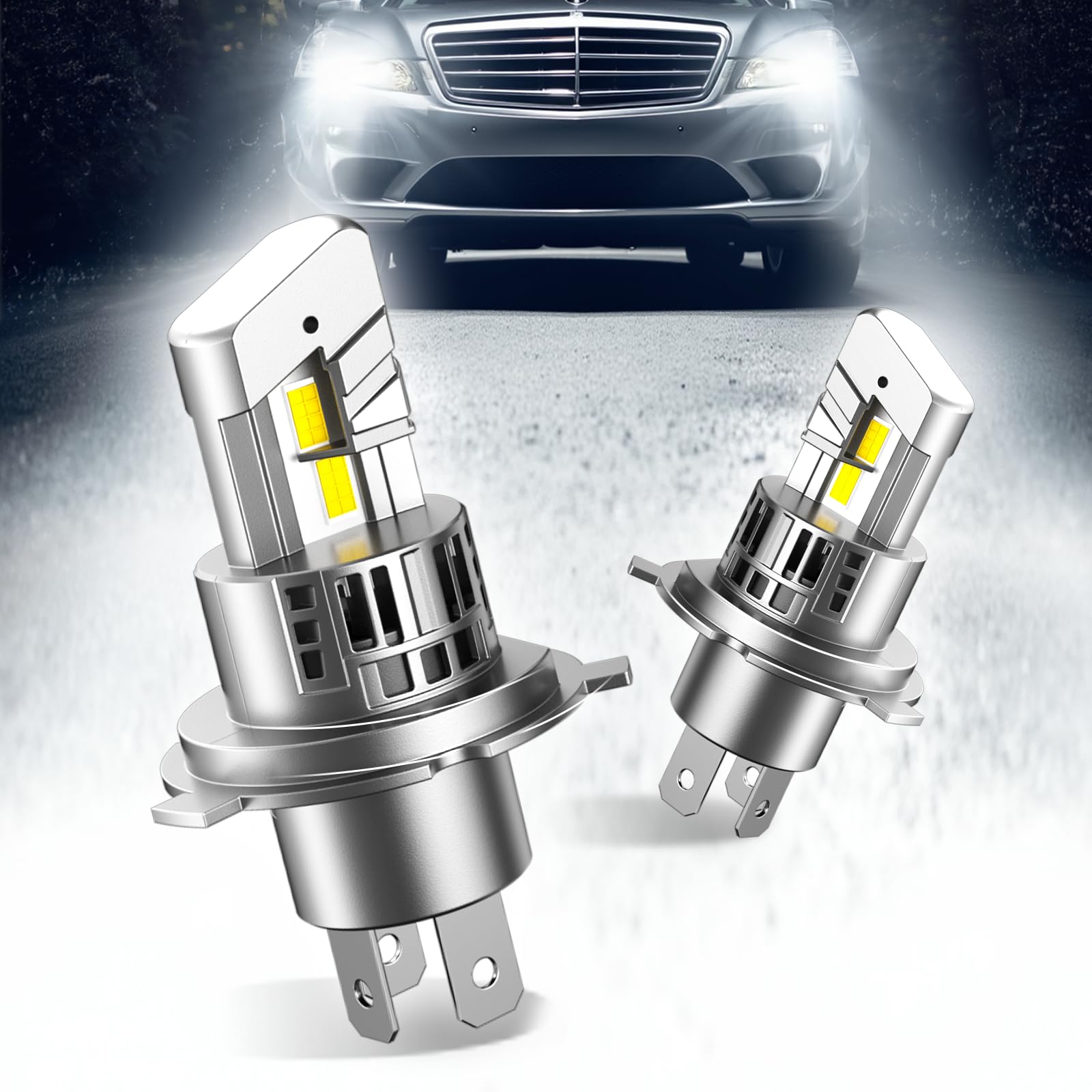 

SEALIGHT H4 LED Headlights 7535 CSP Switching LED Vehicle Inspection Triple Heat Hours of IP67 for Cars and High-Brightness [30,000 LM, 6500K, 50W],