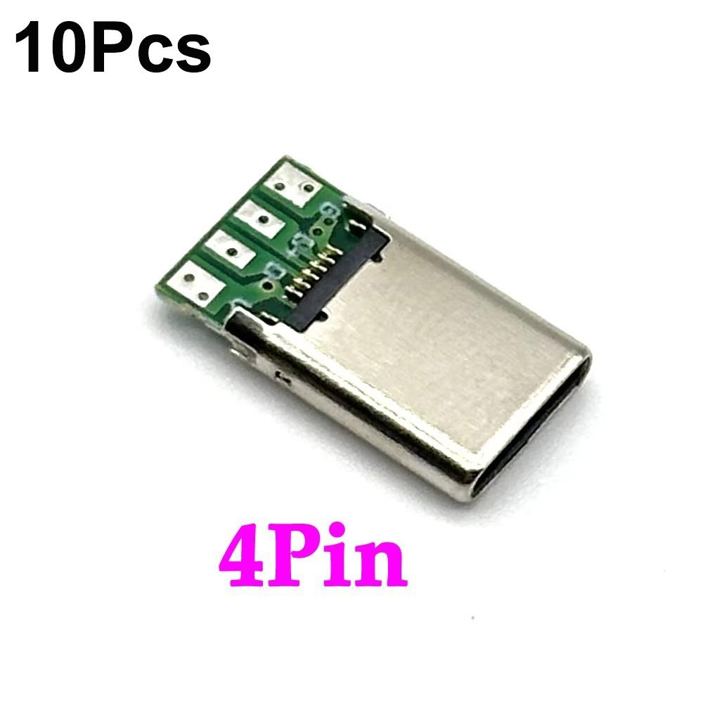 2Pin 4Pin USB Male Plug 16P Data Cable Connector Jack Tail Type C Connector 4Pin